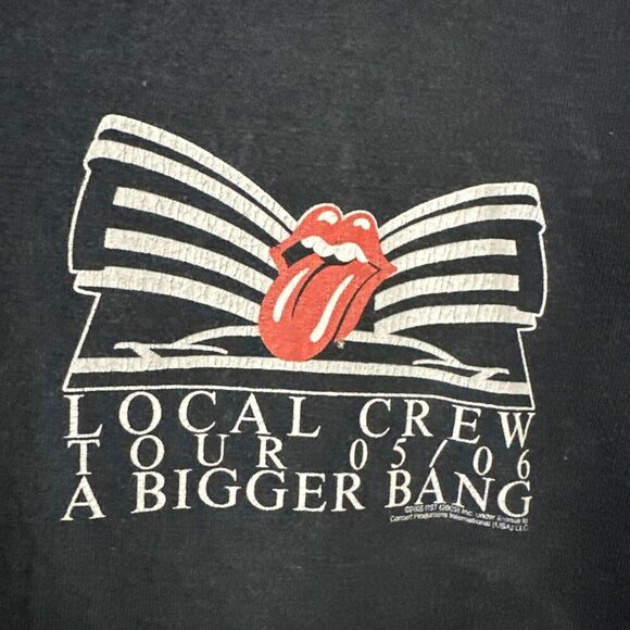 Vintage ROLLING STONES A Bigger Bang 2005/06 Local Crew T-SHIRT XLARGE Vintage - Picture 2 of 5